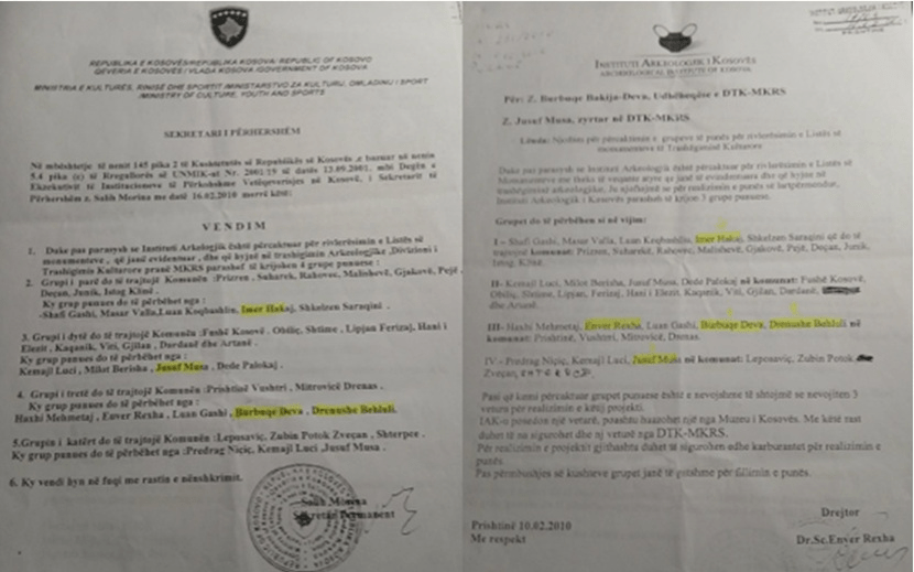 Qazim Namani: The state of cultural heritage 1999-2012 and the list of monuments under permanent protection