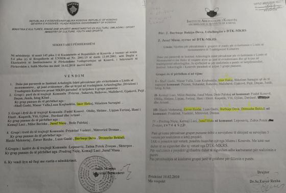 State of Cultural Heritage 1999-2012 and Lists of Monuments Under Permanent Protection