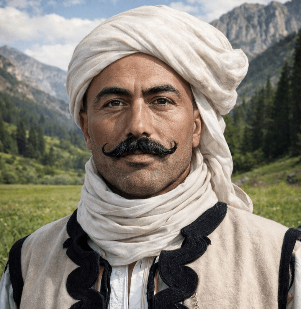 Albanian freedom fighter Jashar Haxha (d. 1921) from Drelaj of Rugova who killed 32 Serbian gendarmeries