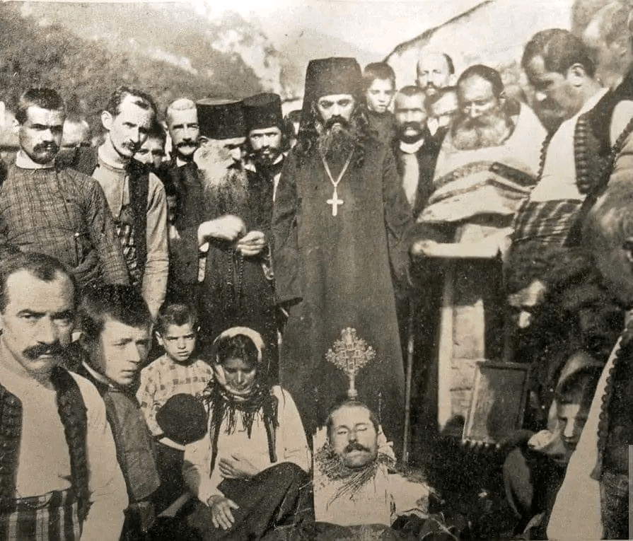 Serbian propaganda; depicting a Serbian Chetnik as a "Montenegrin warrior"