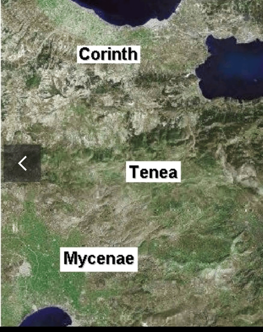 Tena, the Trojan (Dardan) city of the Peloponnese was founded by the Dardanians who survived the Trojan War.