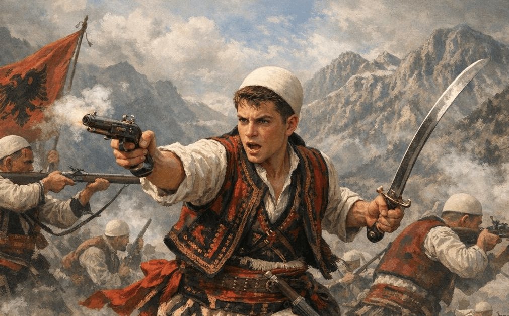 The Albanian Rexhë Avdia (d. 1879) from Shkrel of Rugova who fought at the Battle of Nokshiq