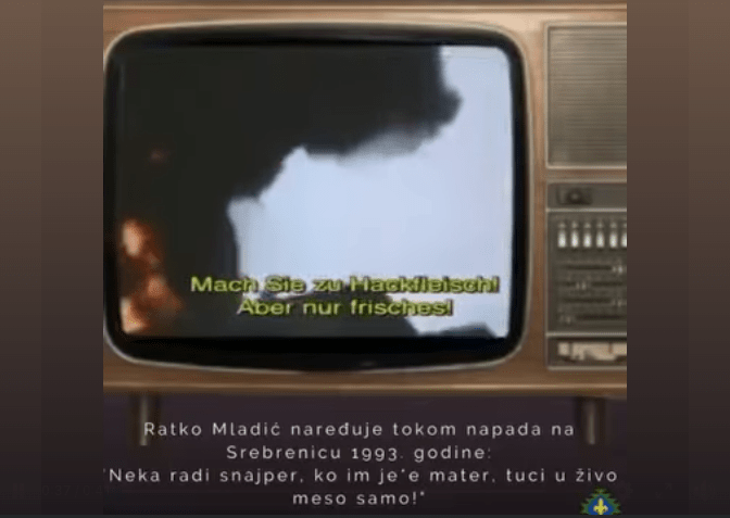 When Serbian war criminal Ratko Mladić asked that a factory be saved, in order for the Serbs to loot, but not the&nbsp;civilians