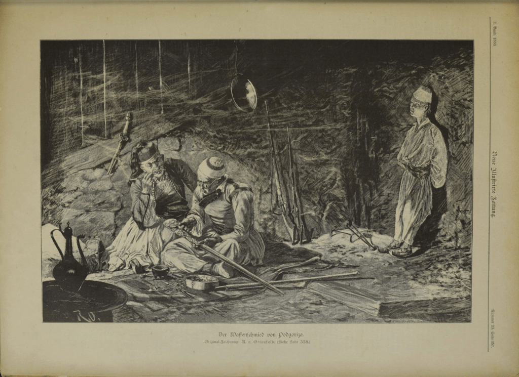 Iconographic evidence of the Albanians of Montenegro: The Albanian weaponsmith of Podgorica from&nbsp;1883