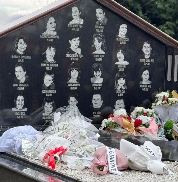 A list of names of Albanian children, elderly and civilians who were murdered by Serbian soldiers in 1999