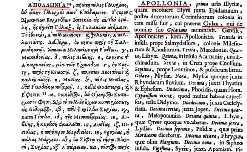 Apollonia of the Taulantii and the Gylakia of the Corinthians