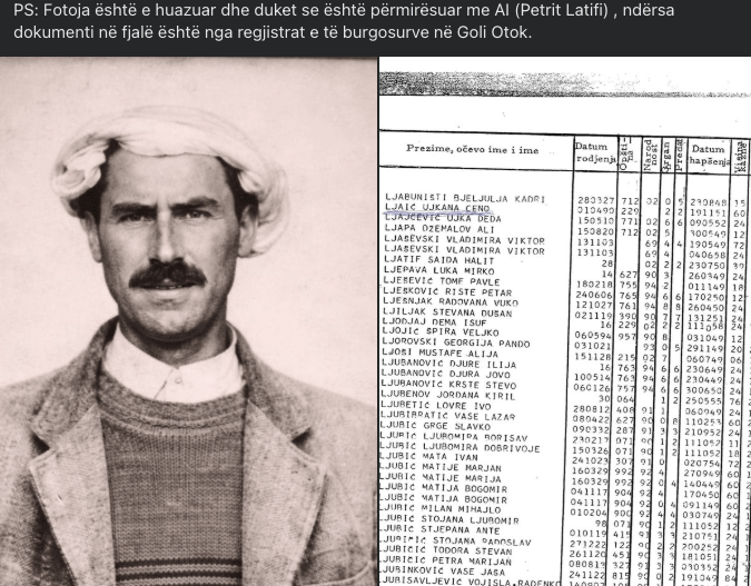 Albanian hero Cene Ujkani Lajçi from Pepaj of&nbsp;Rugova