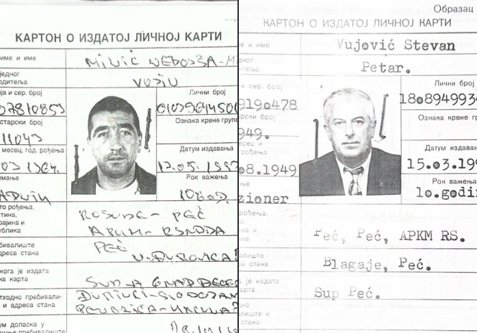 Dossier from 2001 accuses the Serbs Neboiśa Minić and Vujović Stevan Petar for war crimes