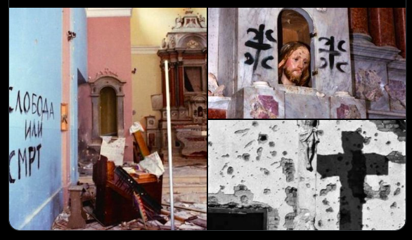 The Serbian Desecration of Catholic Churches in Bosnia, Croatia and Dardania