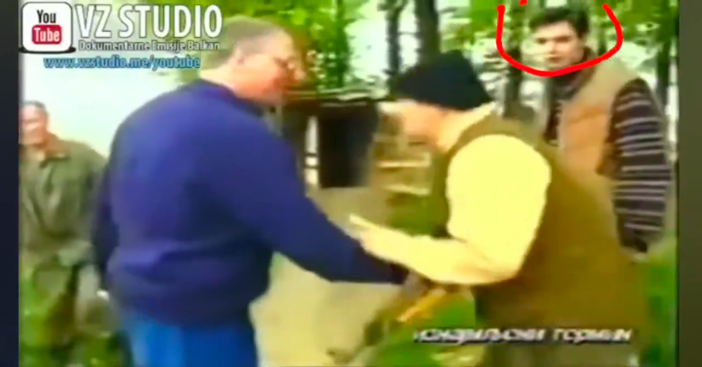 Serbias president Aleksandar Vučič armed with a rifle during the Sniper Safari in Sarajevo