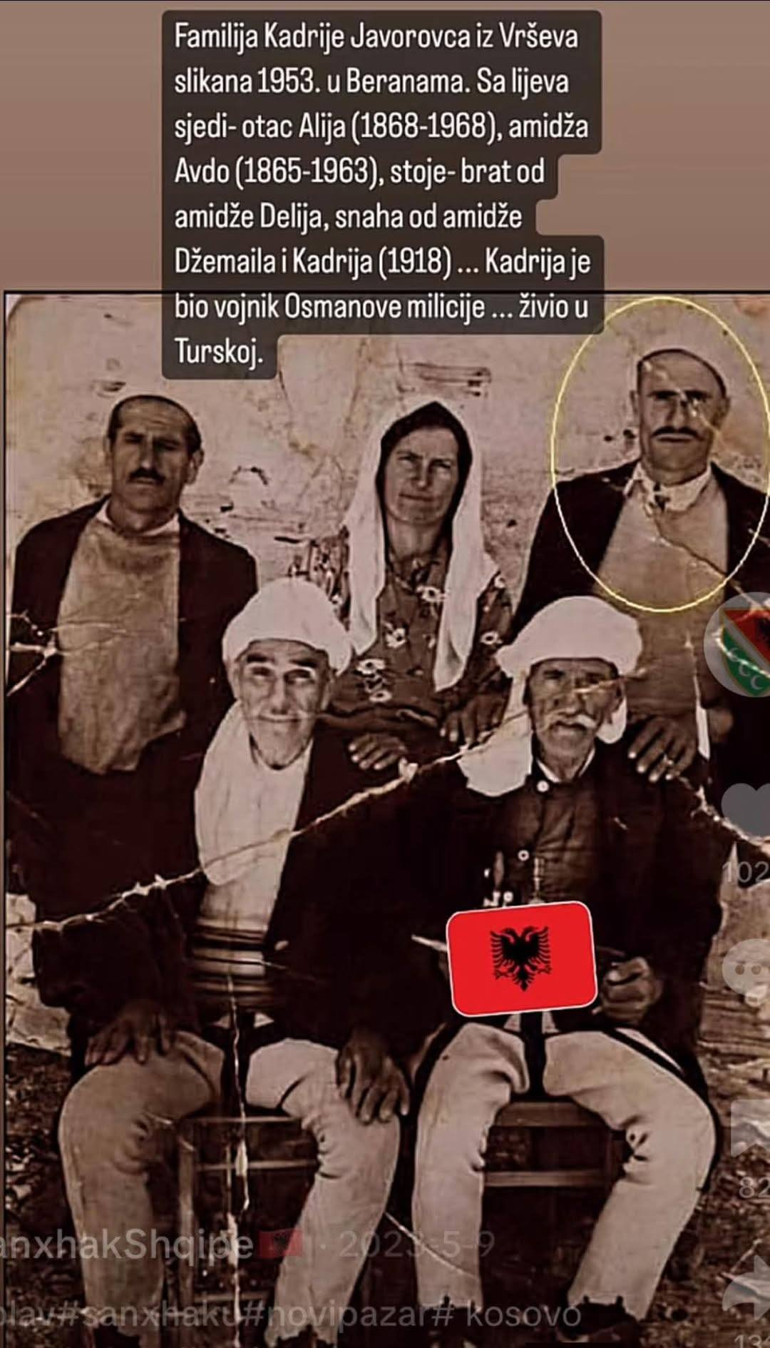The Albanian family of Javorovcit (Javorovac) from Berane in 1953