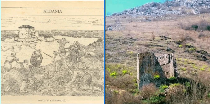 The actual tower (kulla) where Oso Kuka fought in 1862 is at the "Tower of Dabanovic" near Vranina
