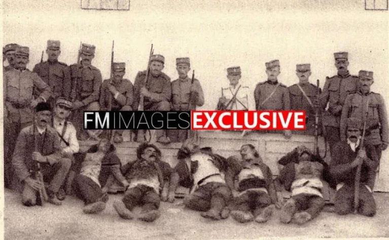 Serbs murder 5 Albanians and pose with the corpses in Prizren in 1925