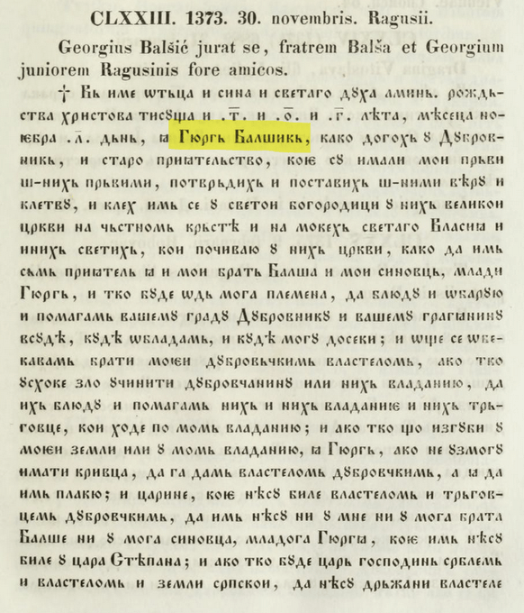 Ilarion Ruvarac, Sima Ćirković and Edgard Hösch: Balshaj (Balšićs) were Albanians