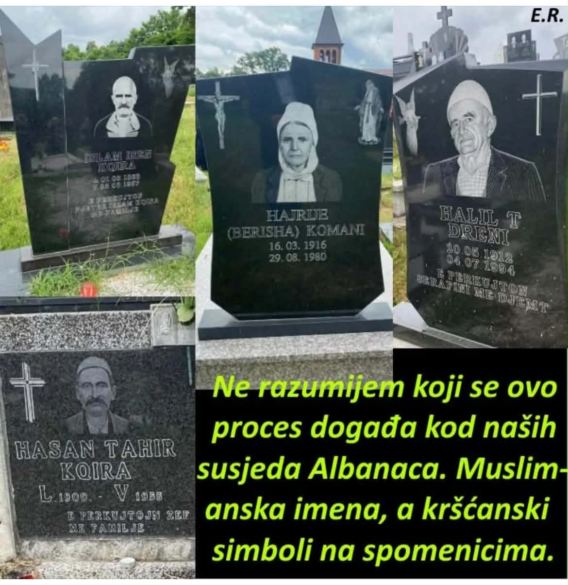 Albanians and Albanianism Highest Virtue; Religious tolerance of Catholic Christians with Muslim Names
