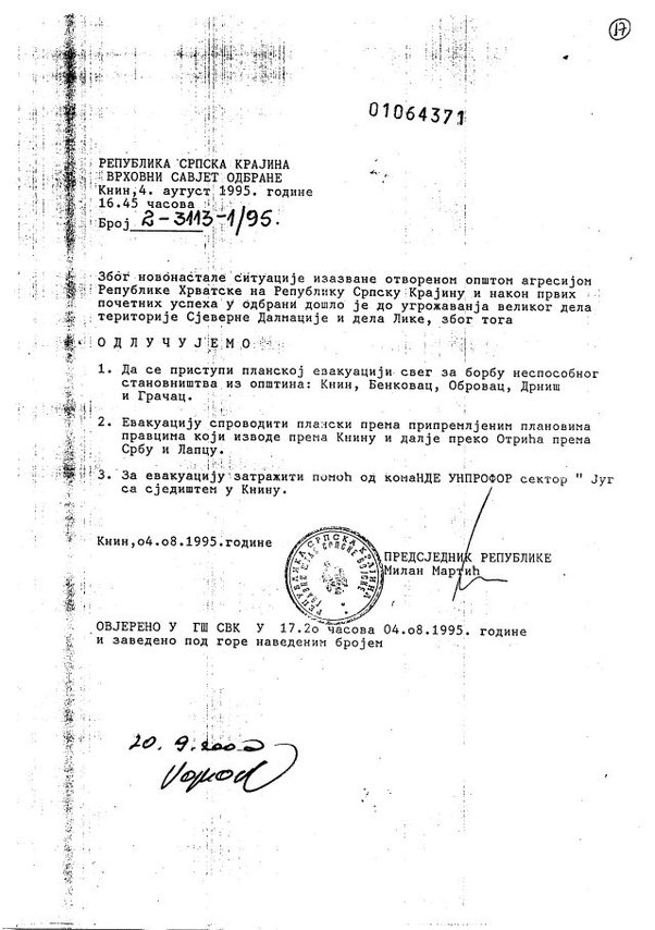 There was no ethnic cleansing of Serbs in Croatia during Operation Storm in 1995