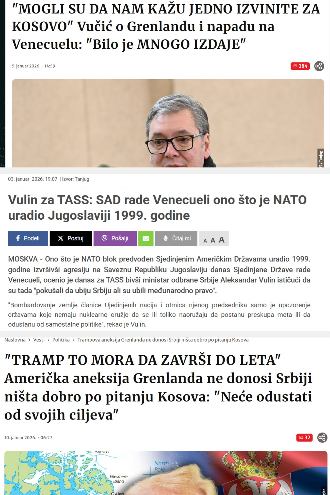 Greenland, Somaliland, Venezuela, and the world as animals according to Serbian propaganda