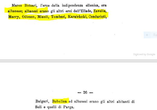 Gerard Conforte in 1901: Markos Botzaris (Marko Boçari) was an Albanian