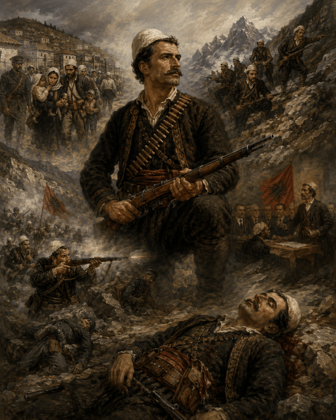 Albanian fighter Kamer Loshi (Kamer Sejdia) (1886-1925)