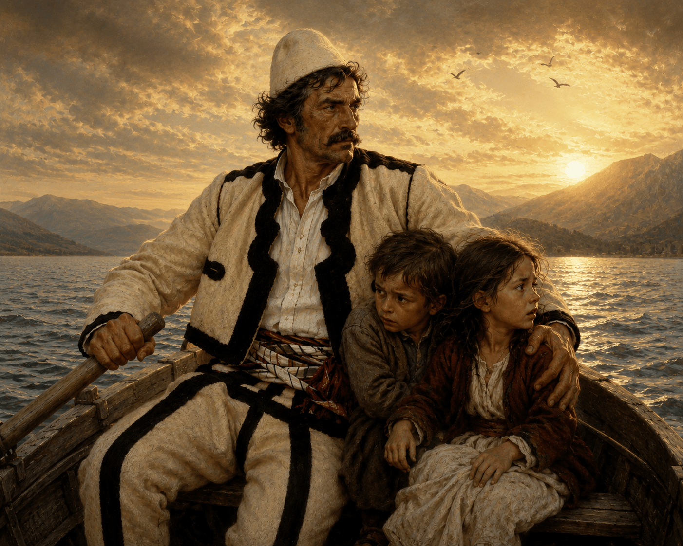 When an Albanian Hoti cheiftain saved two children from the Turks between 1800-1815