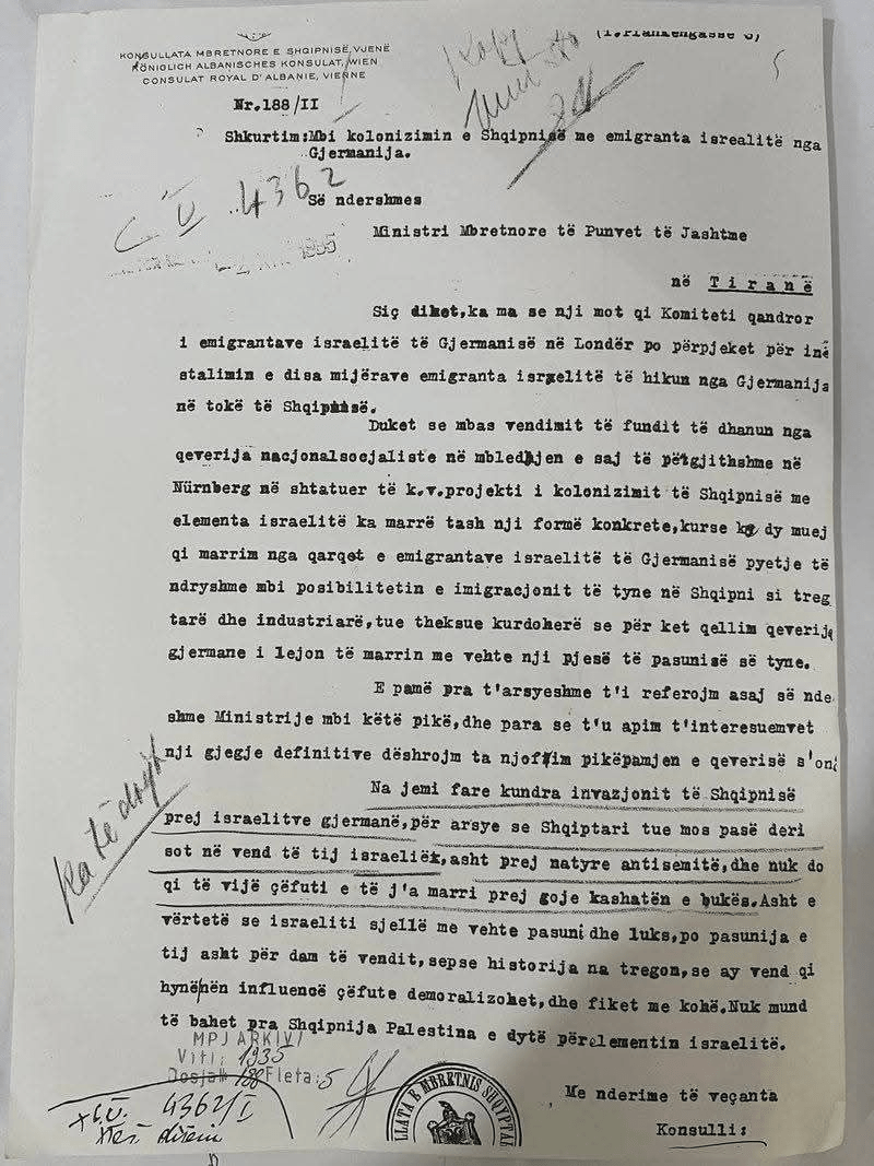 When Albania Rejected the Establishment of "Israel" in Albania