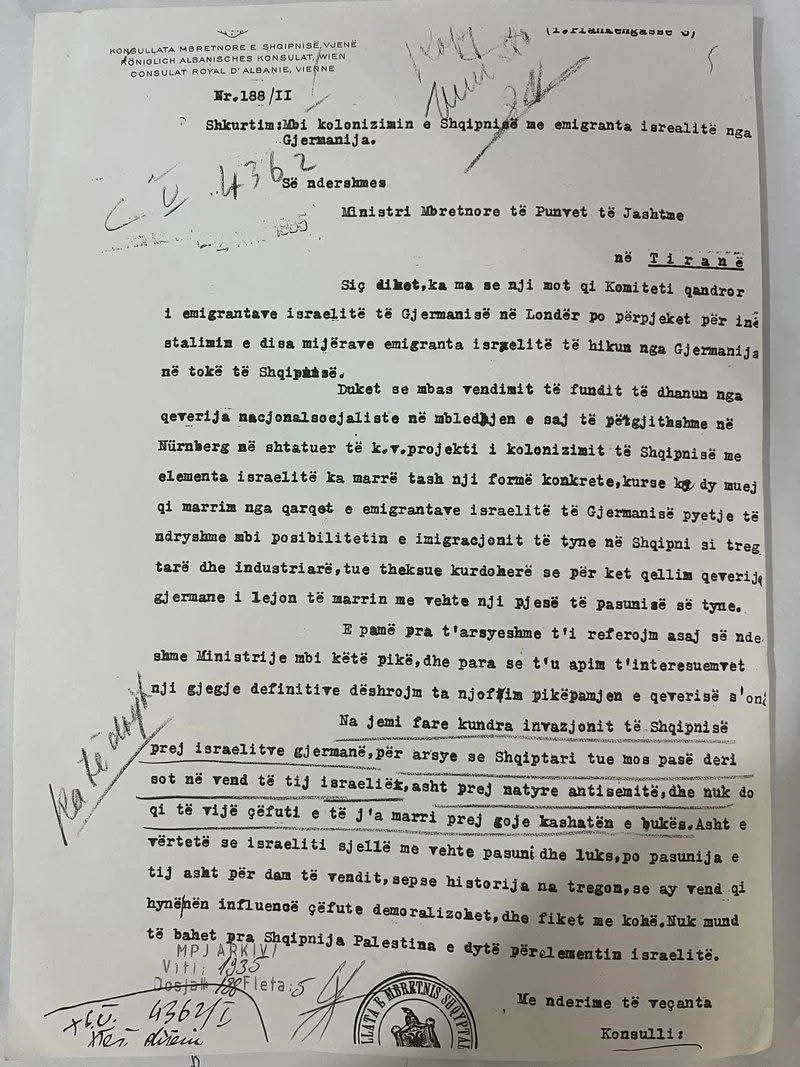When Albania Rejected the Establishment of "Israel" in Albania