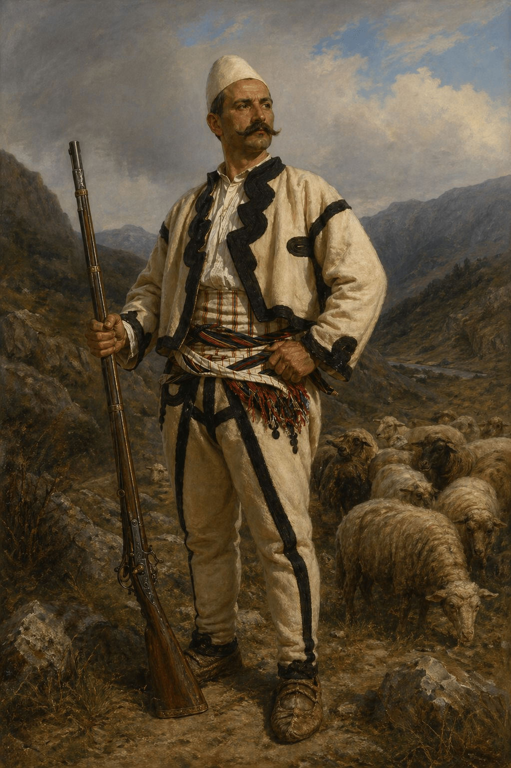 Albanian shepherd leader Kushtrimi Cobanpasha (čobambaša or kryeçoban) of Vasojeviq in the 18th century