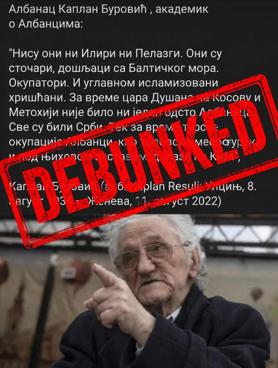 Debunking Serbian propaganda: Kaplan Burović’s psuedo-history and lies about the Albanian origin