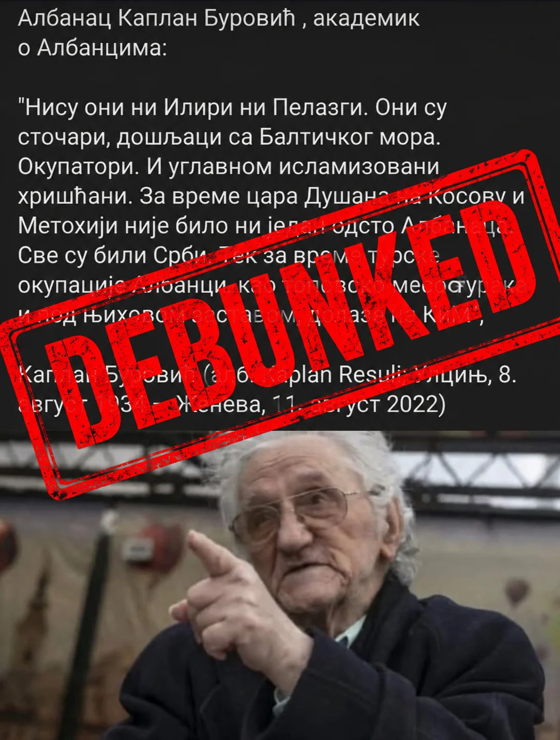 Debunked: Kaplan Burović's psuedo-history about the Albanian origin