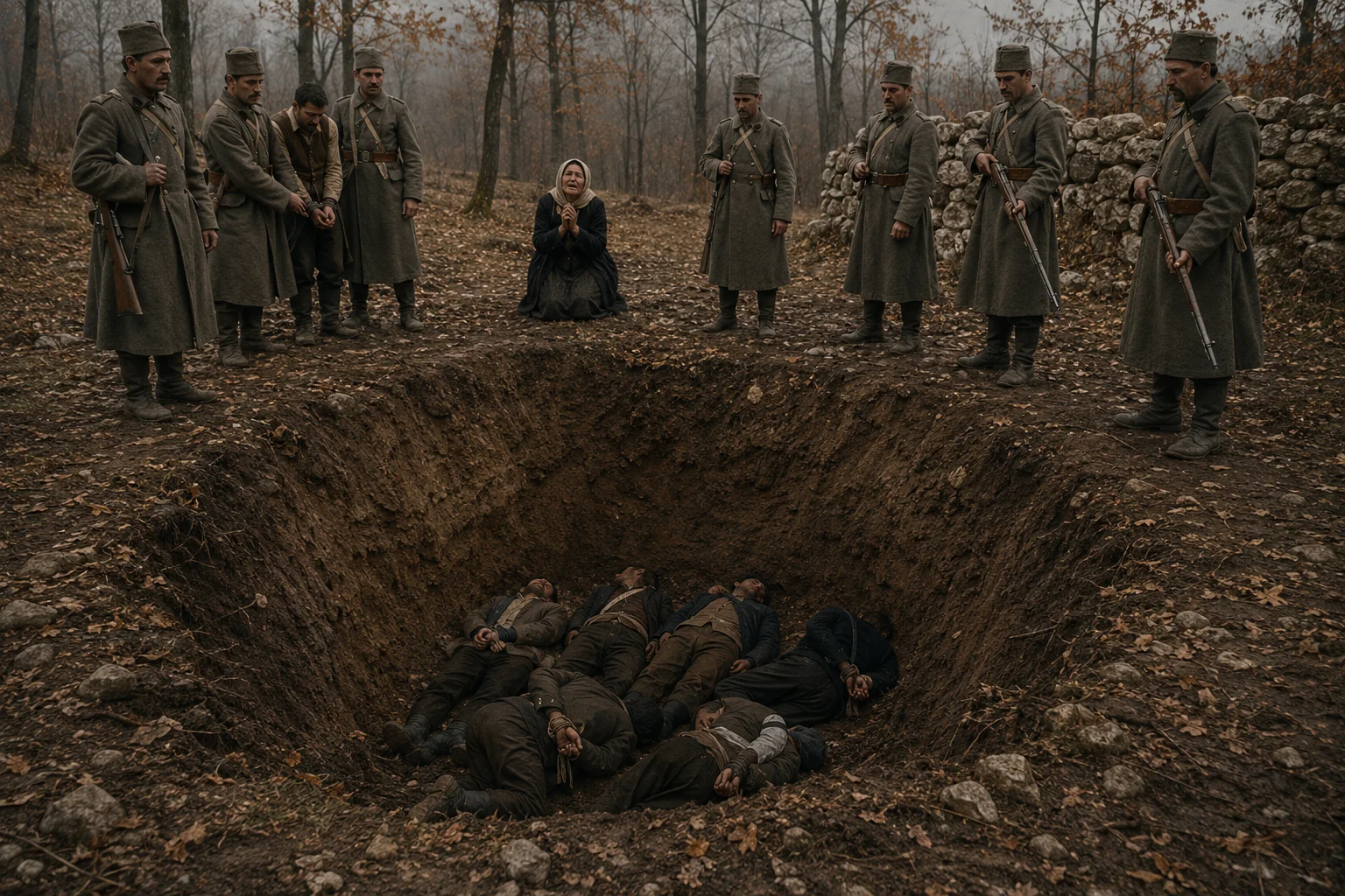 Serbian Barbarism: When Serbian barbarian soldiers killed all 5 sons of a mother in 1912