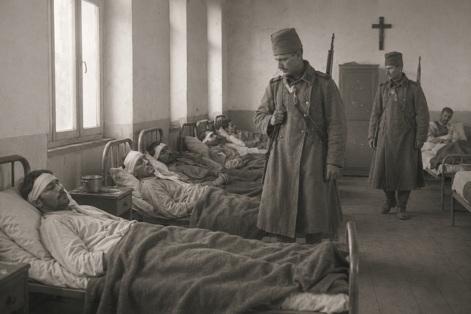 When Serbs denied food and drink for wounded patients in the hospital of Skopje leading to them starving to death in 1912