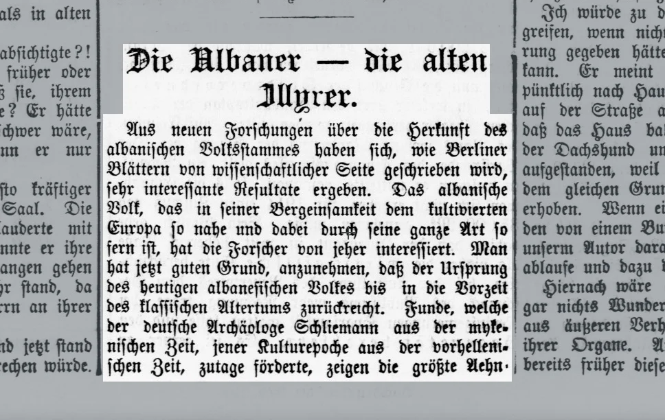 Articl from 1913: the Albanians — the ancient Illyrians