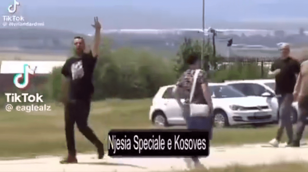 Serbian Irredentist Chauvinist Saluting With Extremist Sign Arrested By Albanian Police