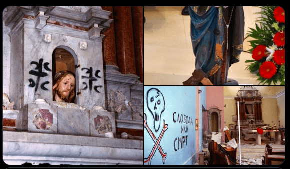 Why Do Orthodox Serbian Irredentists Desecrate Croatian Catholic Churches?