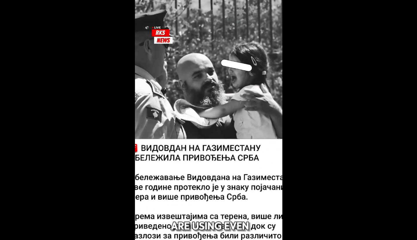 The Video That Exposes Serbian Propaganda – Serbian Extremists Portrayed Kosovo Police Caring for a Serbian Child as an Attack