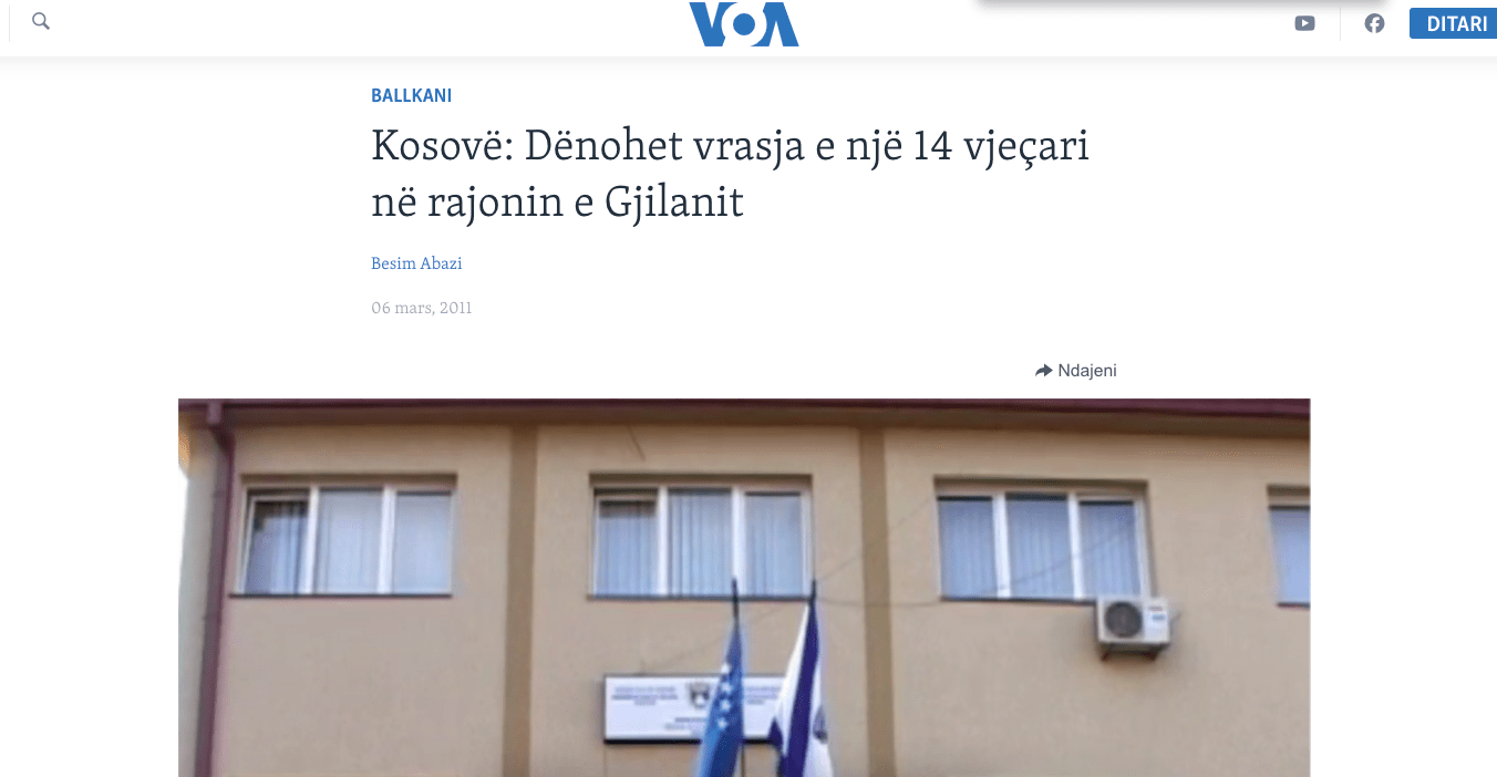 The Serbian murderer who killed a 14-year-old Albanian boy in Gjilan region sentenced