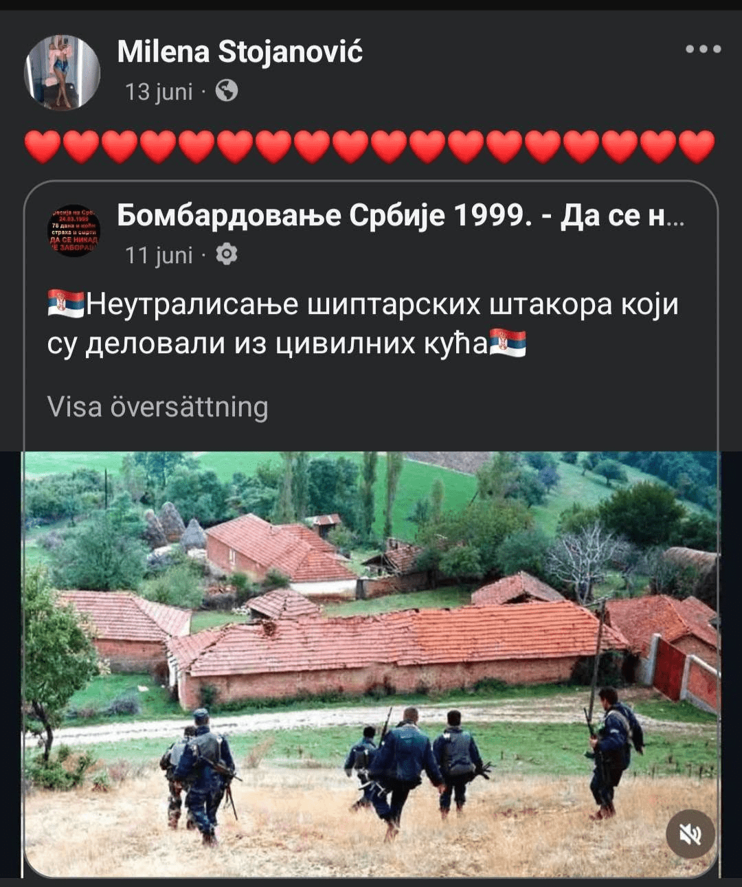 Serbian extremist Milena Stojanović's Shameful Glorification of Serbian War Crimes and Ethnic Hatred