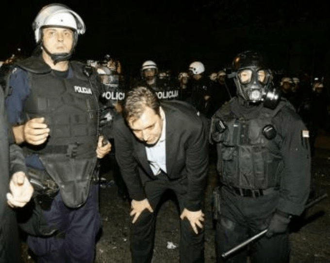 How Serbias President Aleksandar Vucic Rioted When Serbian Terrorist And War Criminals Radovan Karadzic Was Prosecuted
