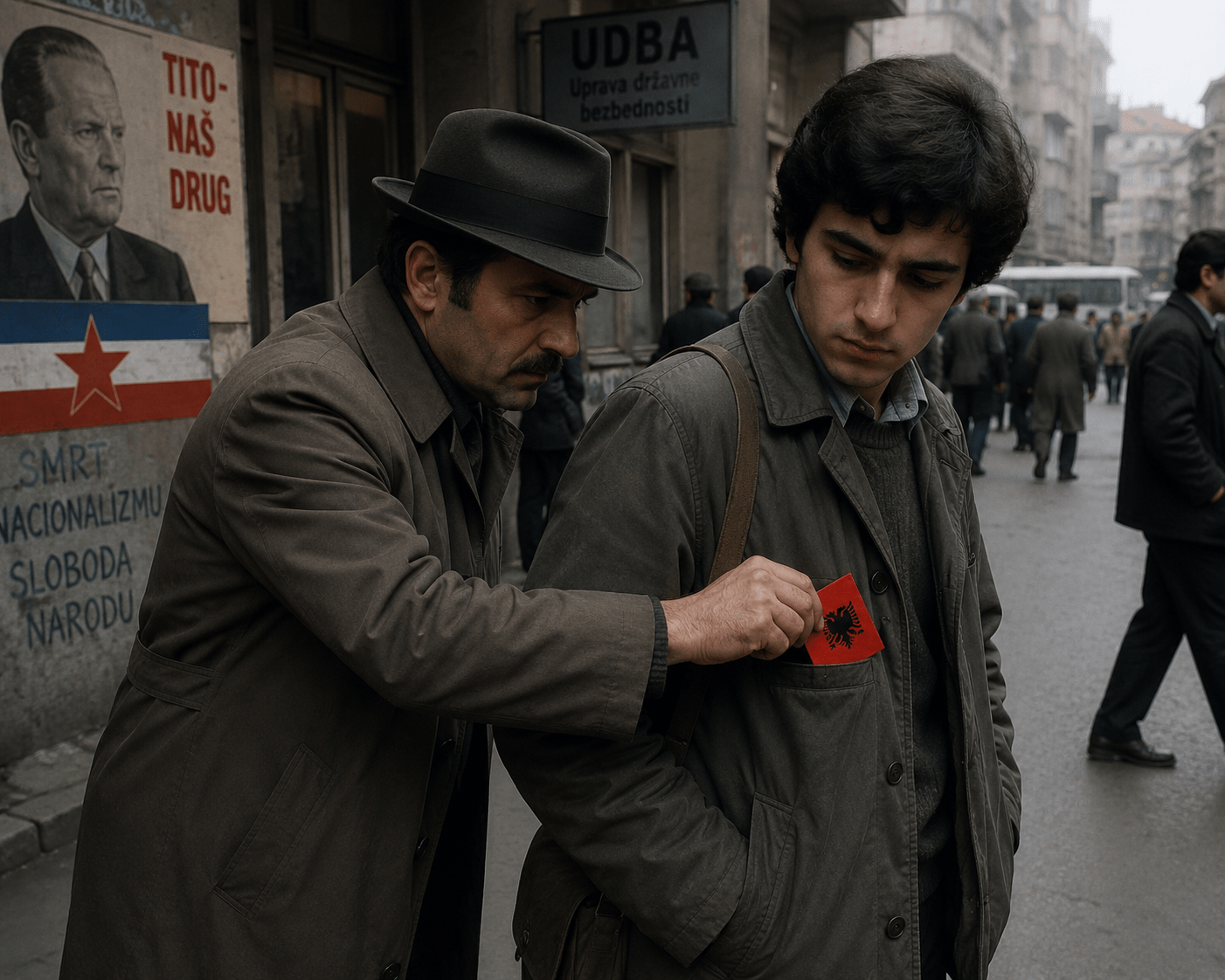 When Serbian agents and officials would plant small Albanian flags in the pockets of Albanian students or activists