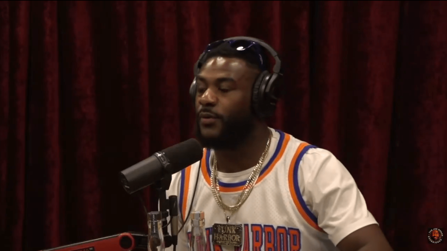 American MMA fighter Aljamain Sterling tells Joe Rogan how his Albanian friends were threatened by Serbs, who threatened to blow up the restaurant