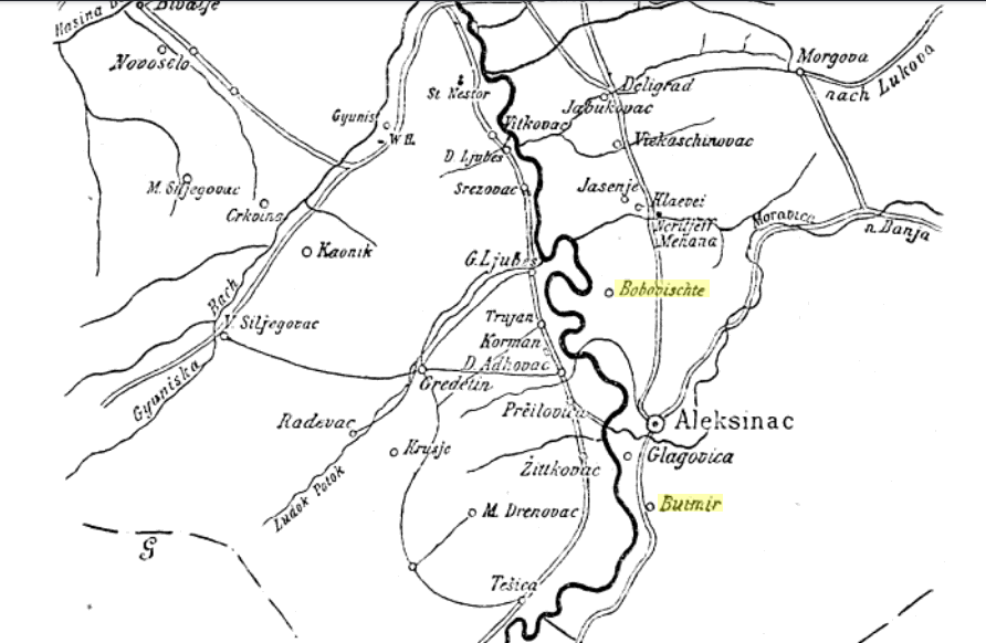 19th century Albanian toponyms of Bobovishtë and Buimir (Bujmirë) in Aleksinac