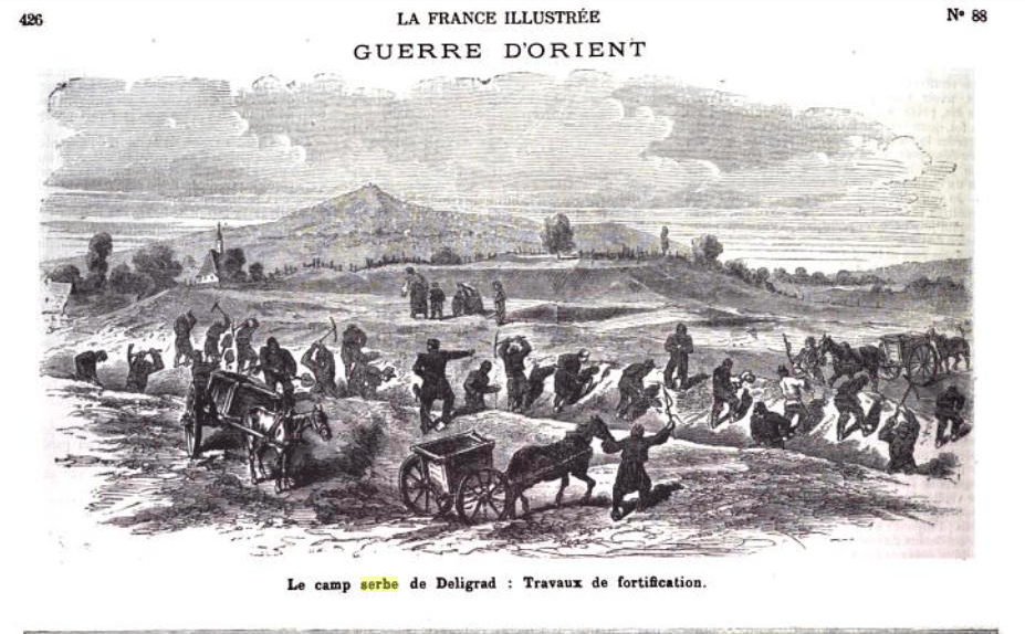 The Serbian defeat at Manik (Manjakë) in Mitrovica and Bukovlja against Turkish forces in 1876