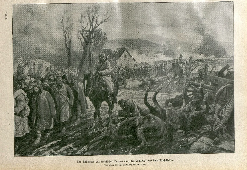 When Serbian soldiers would decapitate prisoners of war, the Serbian women would give poison water to exhausted troops and Serbian children participate in atrocities (1914-1918)