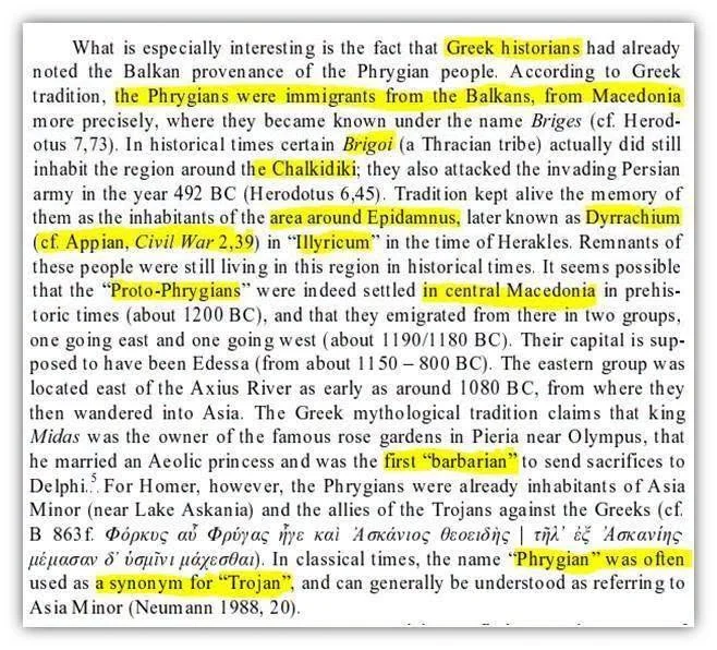The Brygët (Frigjia or Phrygians) were the same race as the Albanians